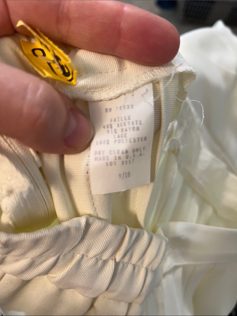 Elegant Ivory Women's Wedding Skirt Suit with Embroidered Shawl Collar size 9/10 - Picture 15 of 17